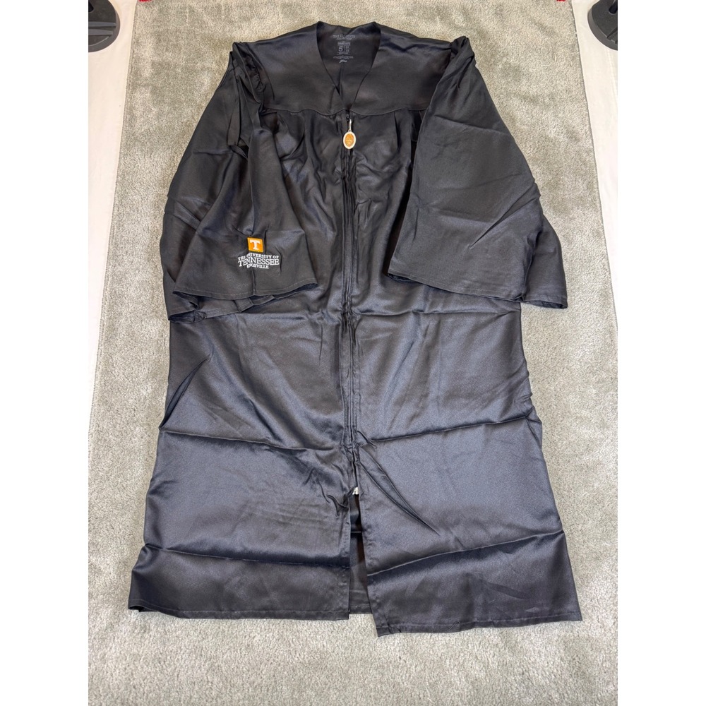 Jostens University of Tennessee Knoxville Graduation Gown Black Size 5 Custom